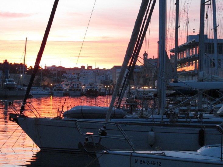 Wschód słońca – Port Ciutadella na Wyspie Minorka