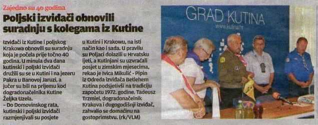 Notatka ze Spotkania w prasie chorwackiej
