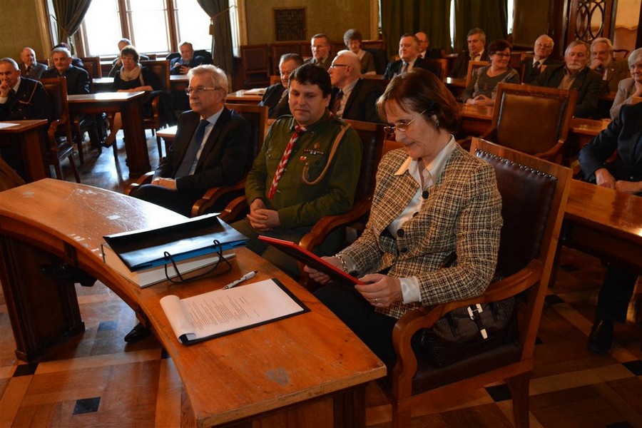 Tuż po wręczeniu okolicznościowego adresu