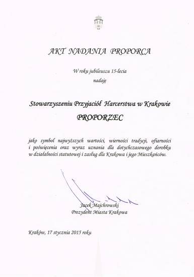 akt nadania proporcva