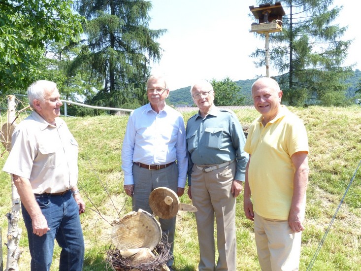 Byli instruktorzy Szczepu „Fioletowej Trójki” (od prawej): hm. Władysław Dobosz, phm. Bogdan Głąb, hm. Tadeusz Trzmiel, phm. Bogdan Marzec