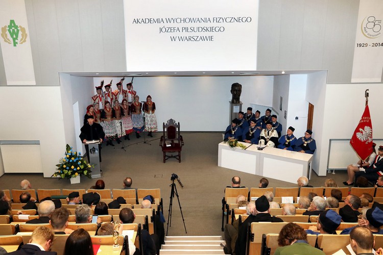 Wystąpienie nowego Doktora Honoris Causa AWF w Warszawie, prof. dr hab. Józefa Lipca